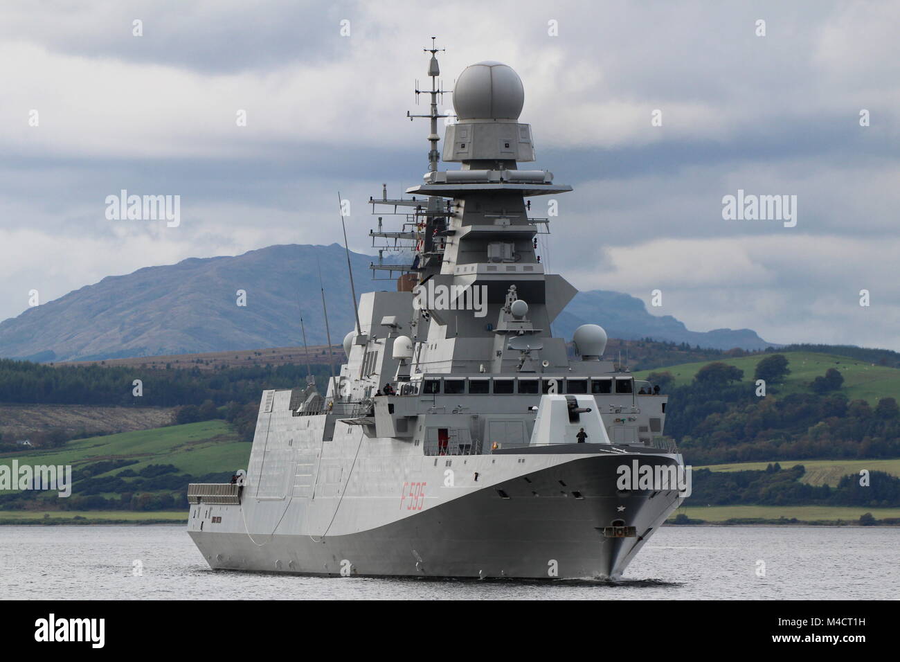 ITS Luigi Rizzo (F565), a Bergamini-class frigate operated by the Italian  Navy, as she passes Greenock on her arrival for Exercise Joint Warrior 17-2  Stock Photo - Alamy
