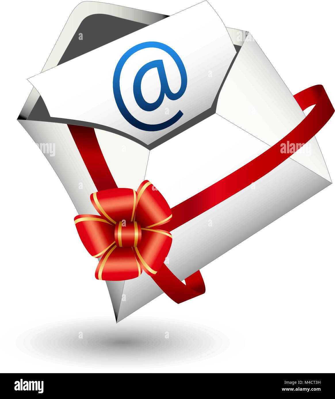 An image of an email gift icon. Stock Vector