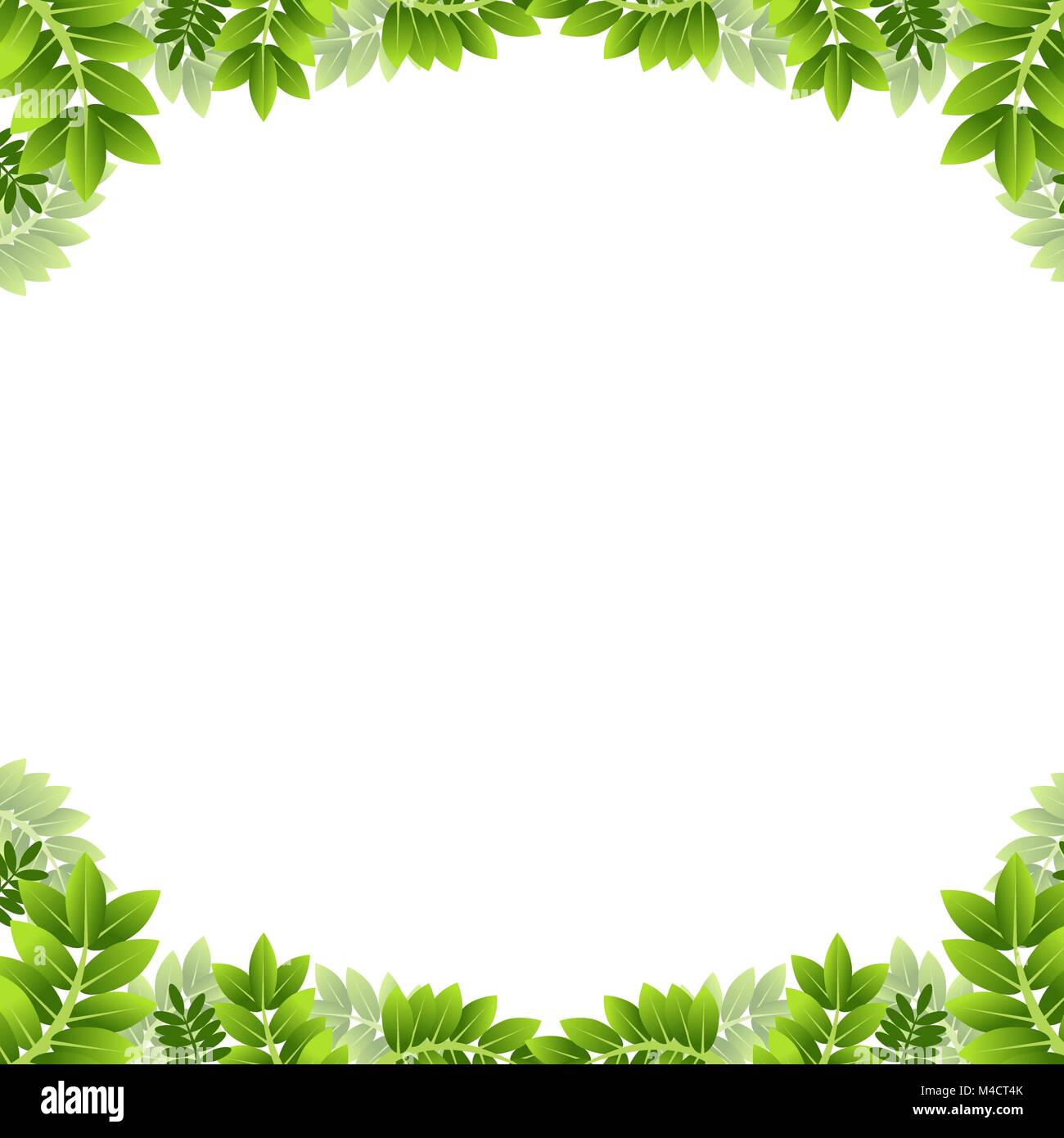 An image of a leaf border. Stock Vector
