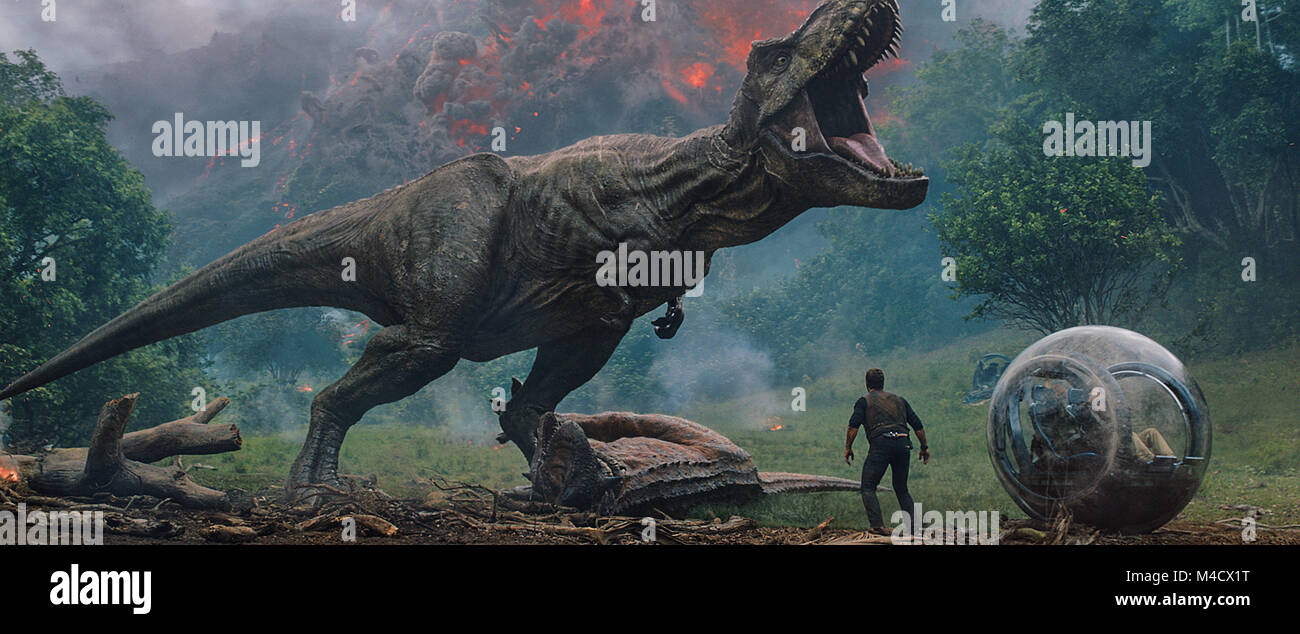 RELEASE DATE: June 22, 2018 TITLE: Jurassic World: Fallen Kingdom STUDIO: Universal Pictures DIRECTOR: J.A. Bayona PLOT: When the island's dormant volcano begins roaring to life, Owen and Claire mount a campaign to rescue the remaining dinosaurs from this extinction-level event. STARRING: CHRIS PRATT as Owen. (Credit Image: © Universal Pictures/Entertainment Pictures) Stock Photo