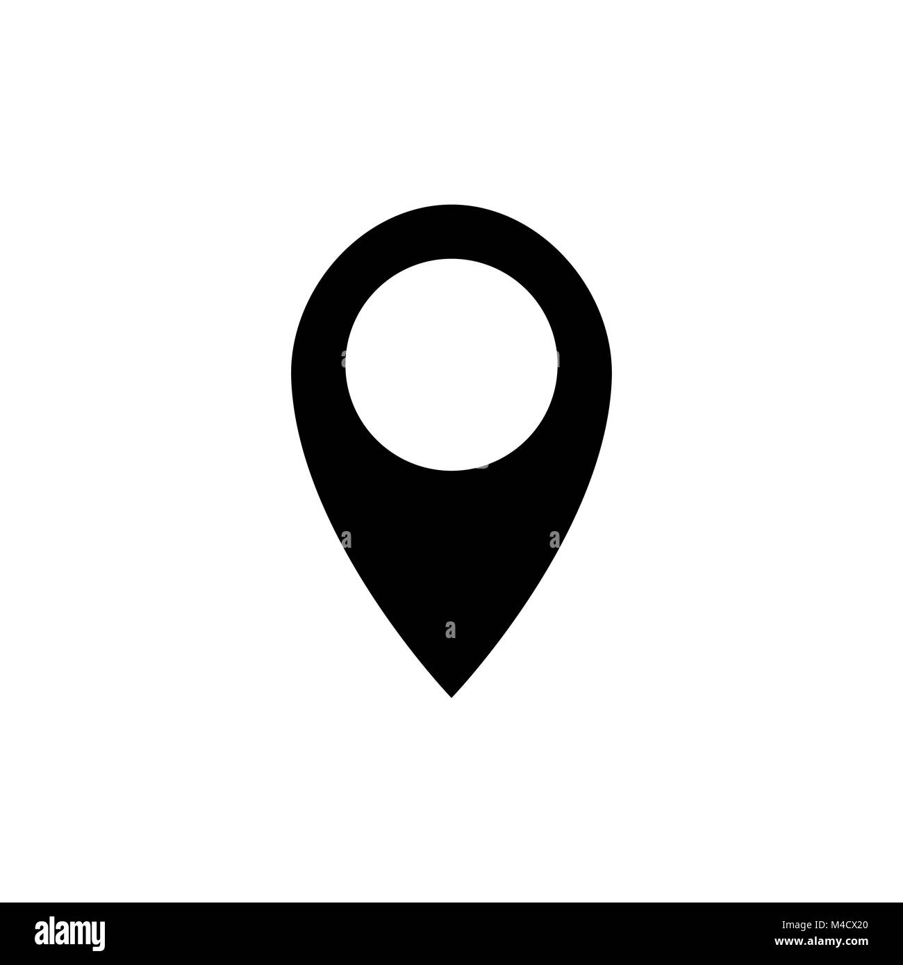 Location icon vector. Pin sign Isolated on white Stock Vector Image ...