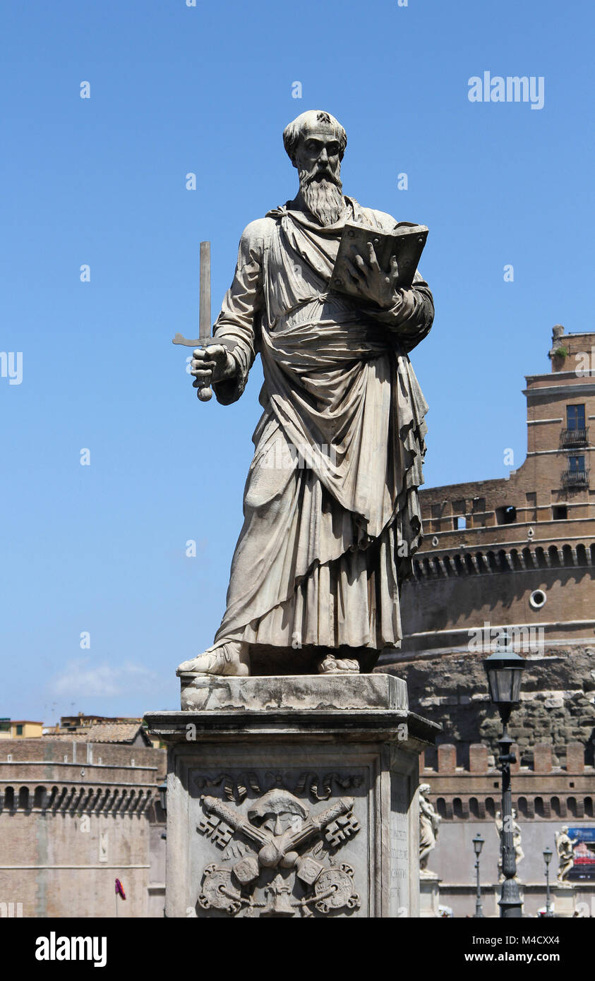 St. Peter statue on the Ponte Sant'Angelo bridge, near Castel Sant