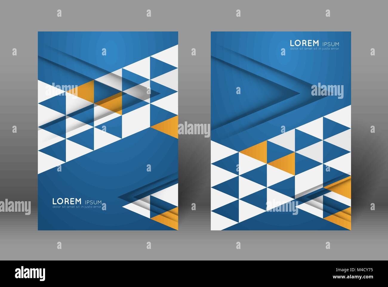 Triangle Design Post poster design template with triangles and inner shadows Stock Vector ...