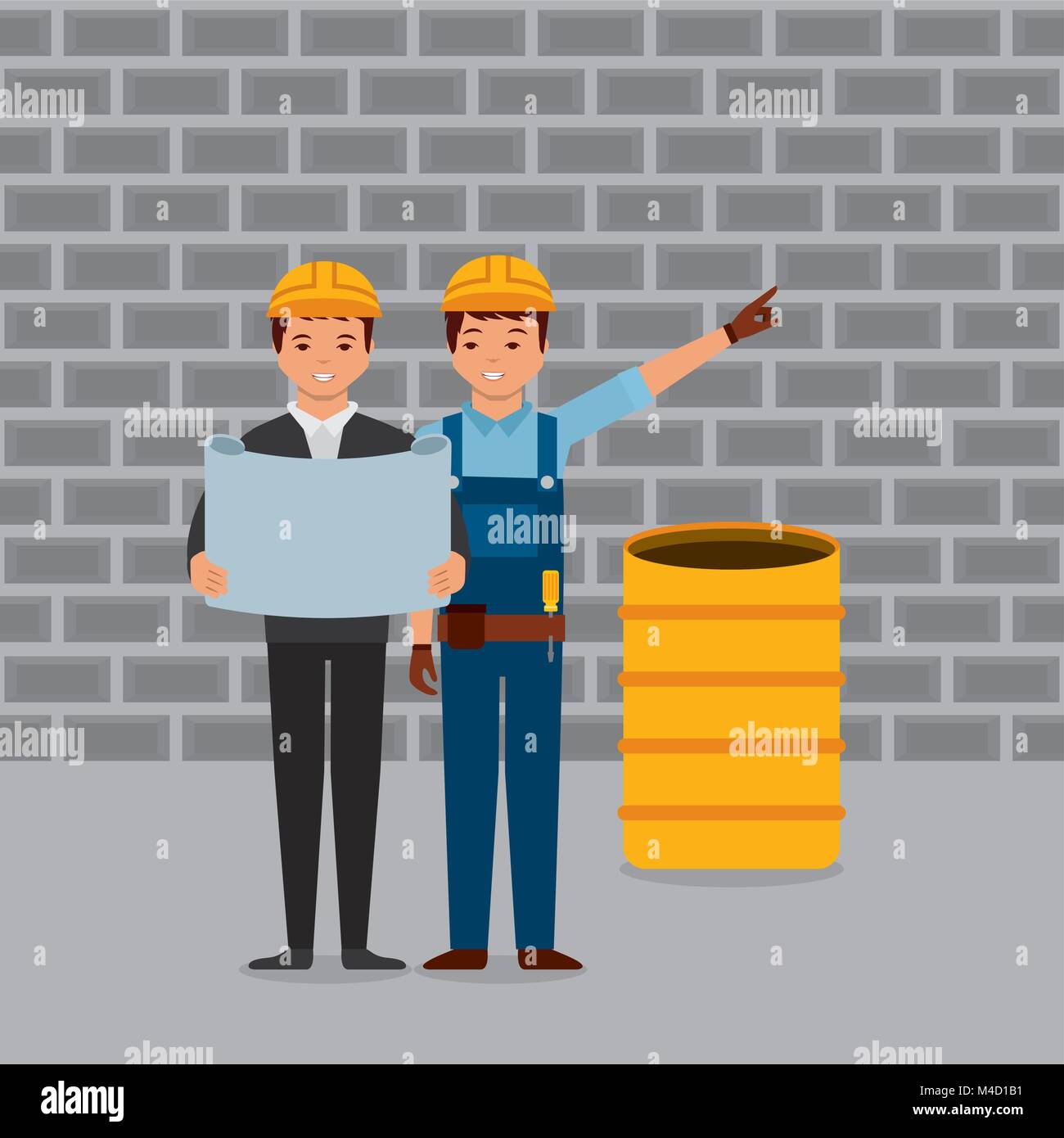 construction workers engineer foreman Stock Vector Image & Art - Alamy