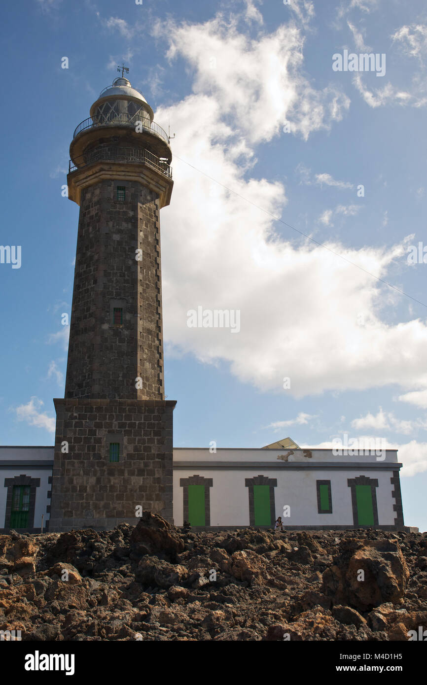 Punta Orchilla Lighthouse at El Hierro island (Canary Islands, Spain) Stock Photo