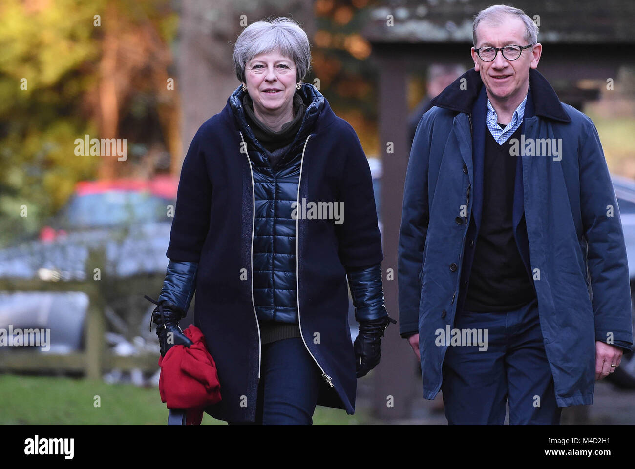 theresa may blue winter coat