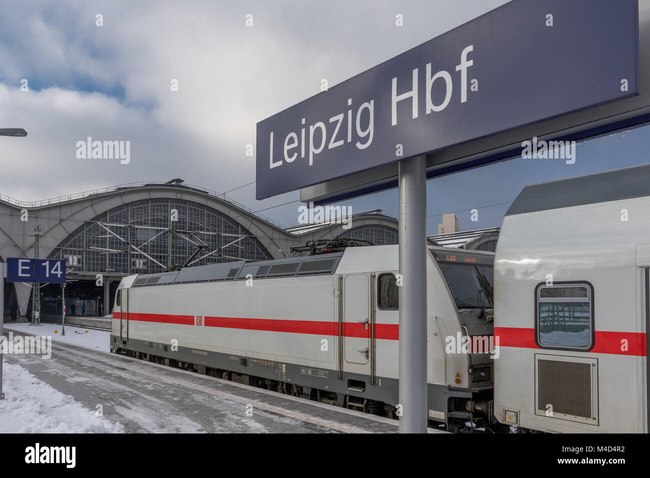 Leipzig, Germany, Intercity 2 with BR 146 Stock Photo