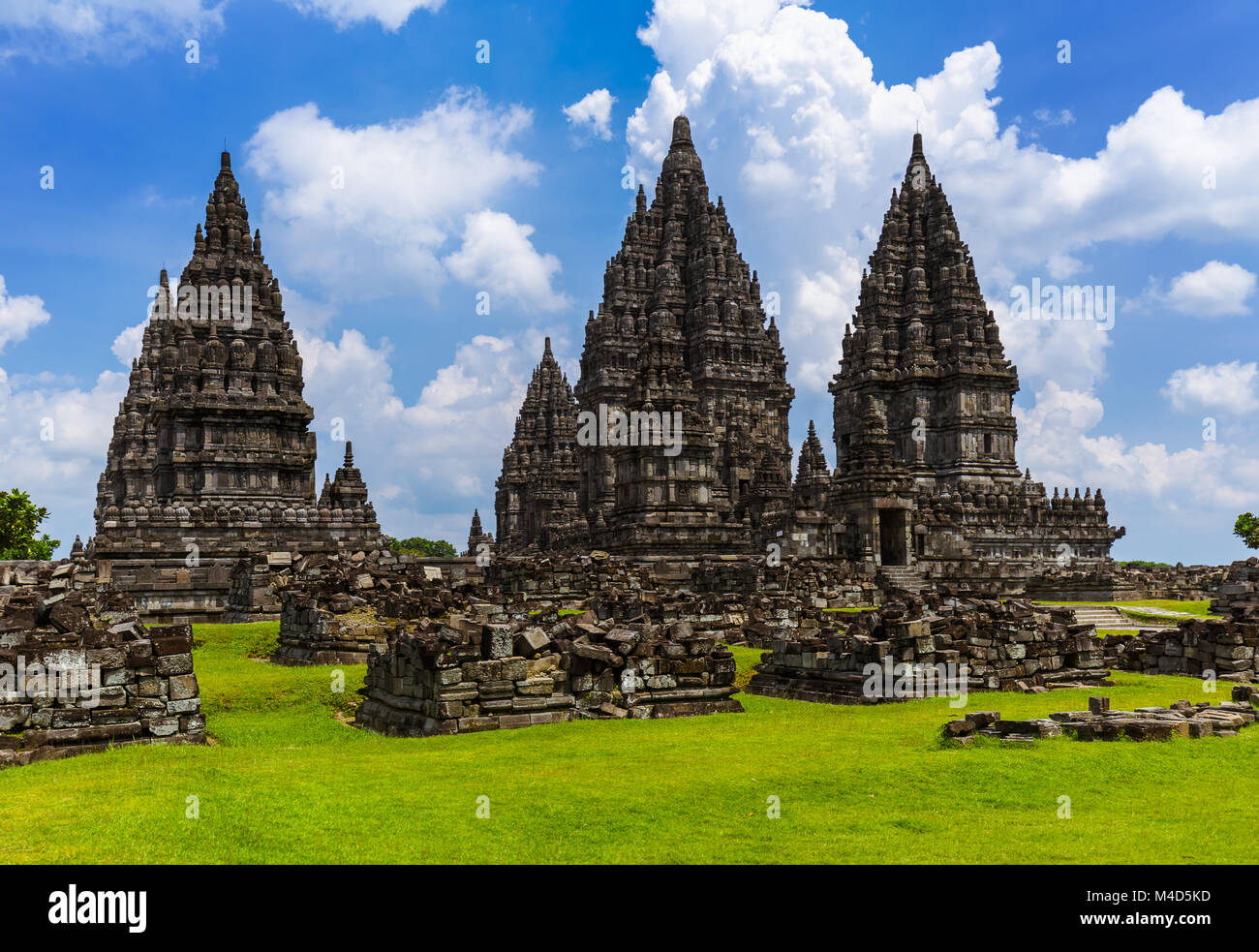 Prambanan temple near Yogyakarta on Java island - Indonesia Stock Photo ...