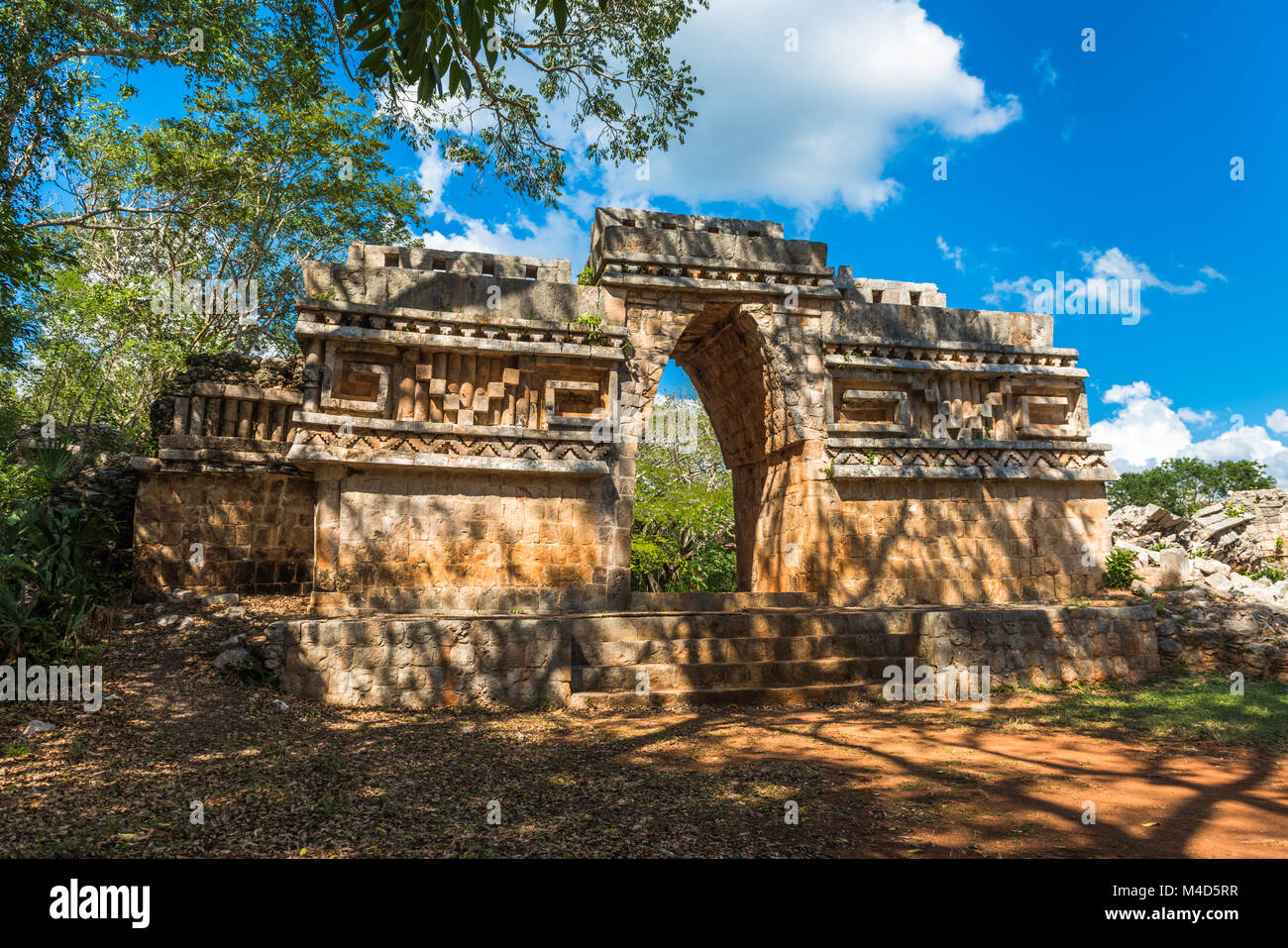 Ancient arch at Labna mayan ruins, Yucatan, Mexico Stock Photo