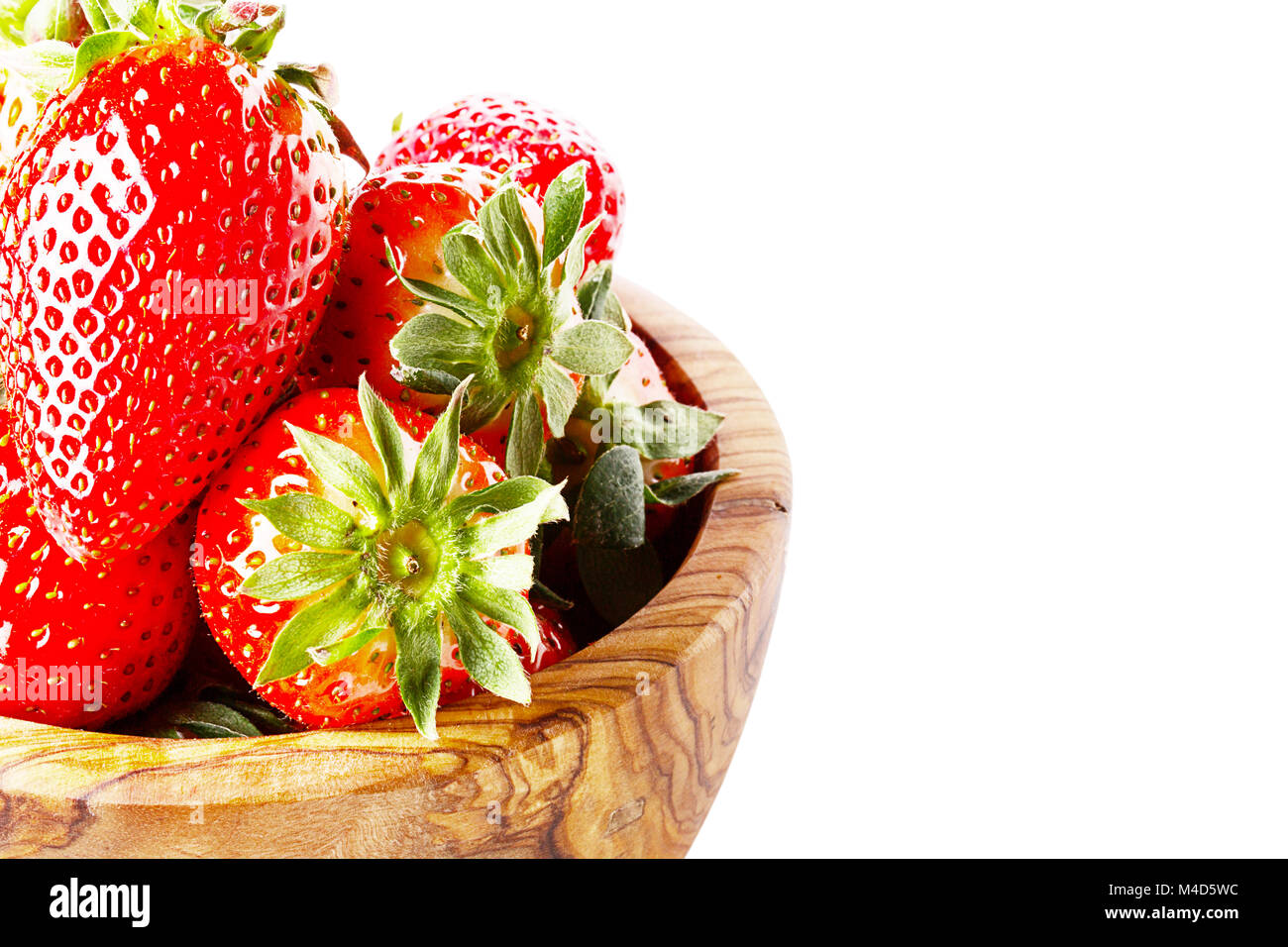 Bowl with strawberries isolated on white background Stock Photo - Alamy