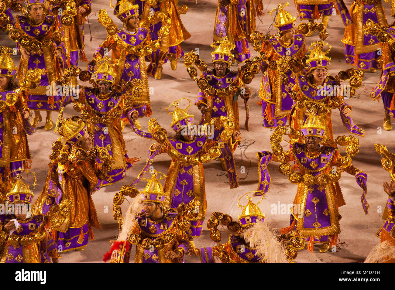 Samba School presentation in Sambodrome, Rio de Janeiro carnival, Brazil Stock Photo