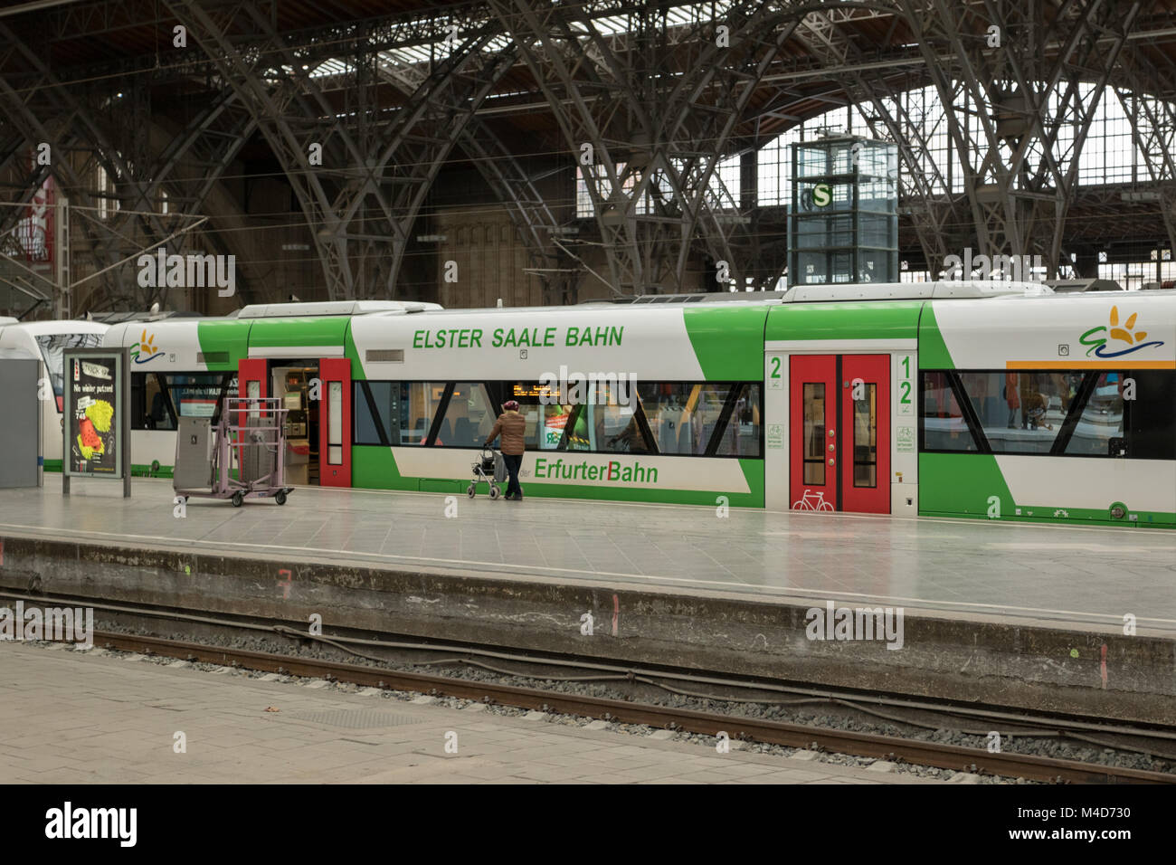 Private Railway Elster-Saale-Bahn in Leipzig Stock Photo