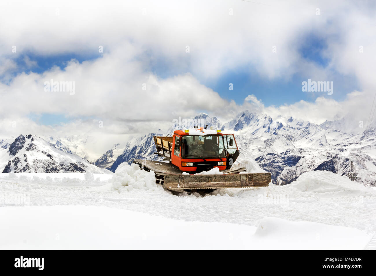 Snowmobile dune buggy vehicle in mountains Stock Photo Alamy