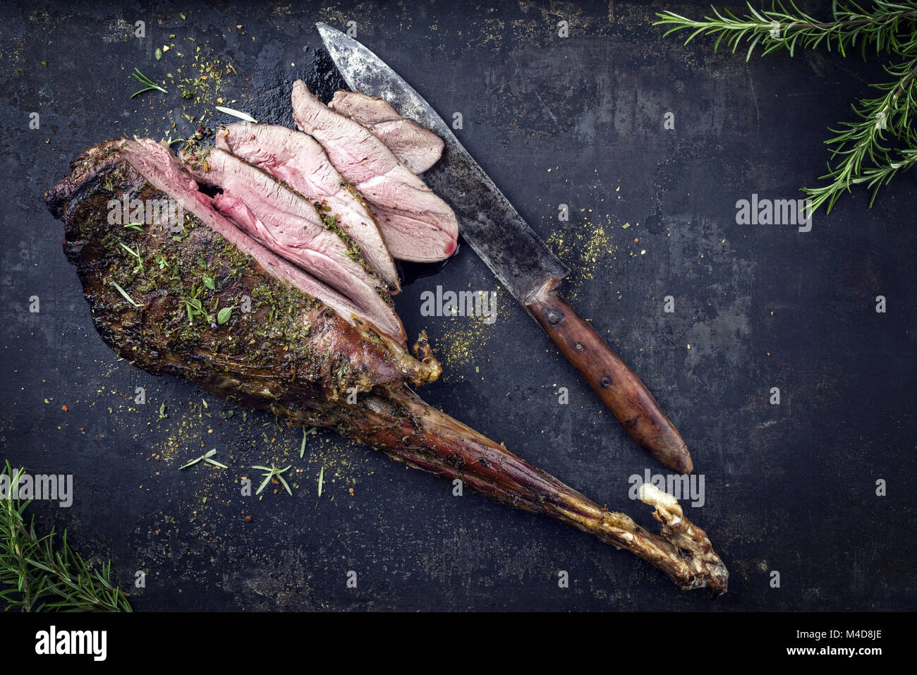 Barbecue Haunch of Venison Stock Photo