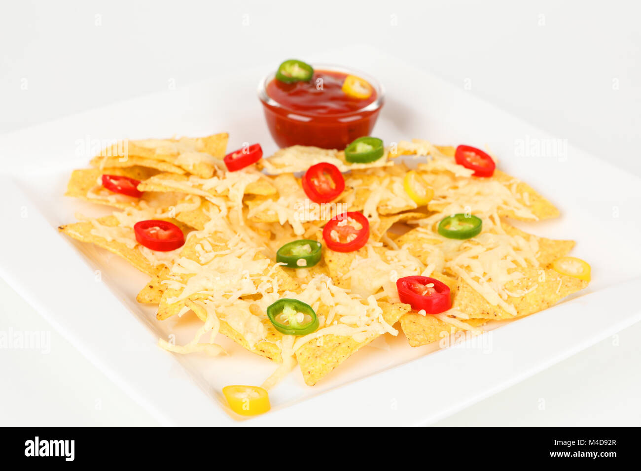 tortilla chips with cheese Stock Photo