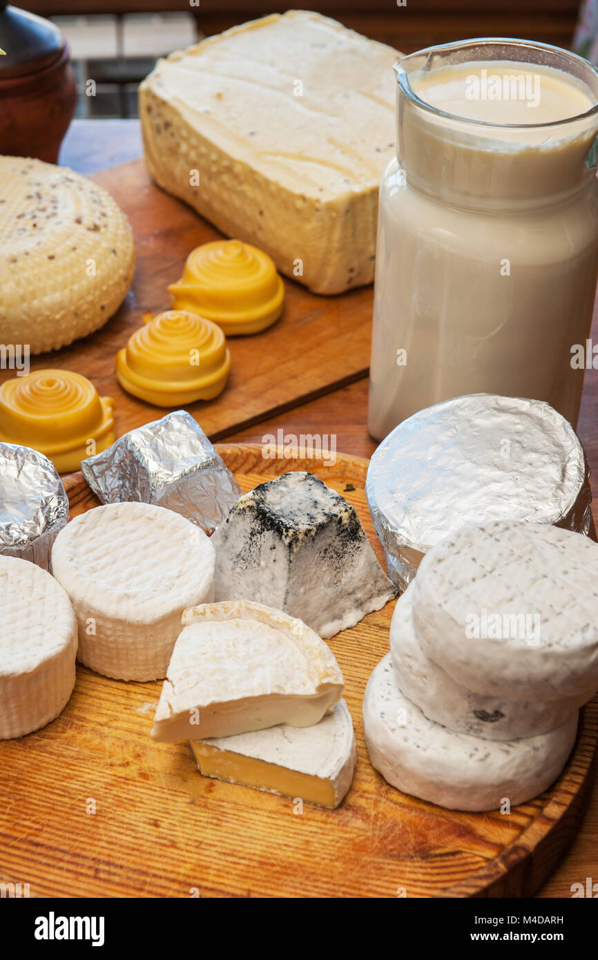 Another Cheese Set of different cheese Stock Photo - Alamy
