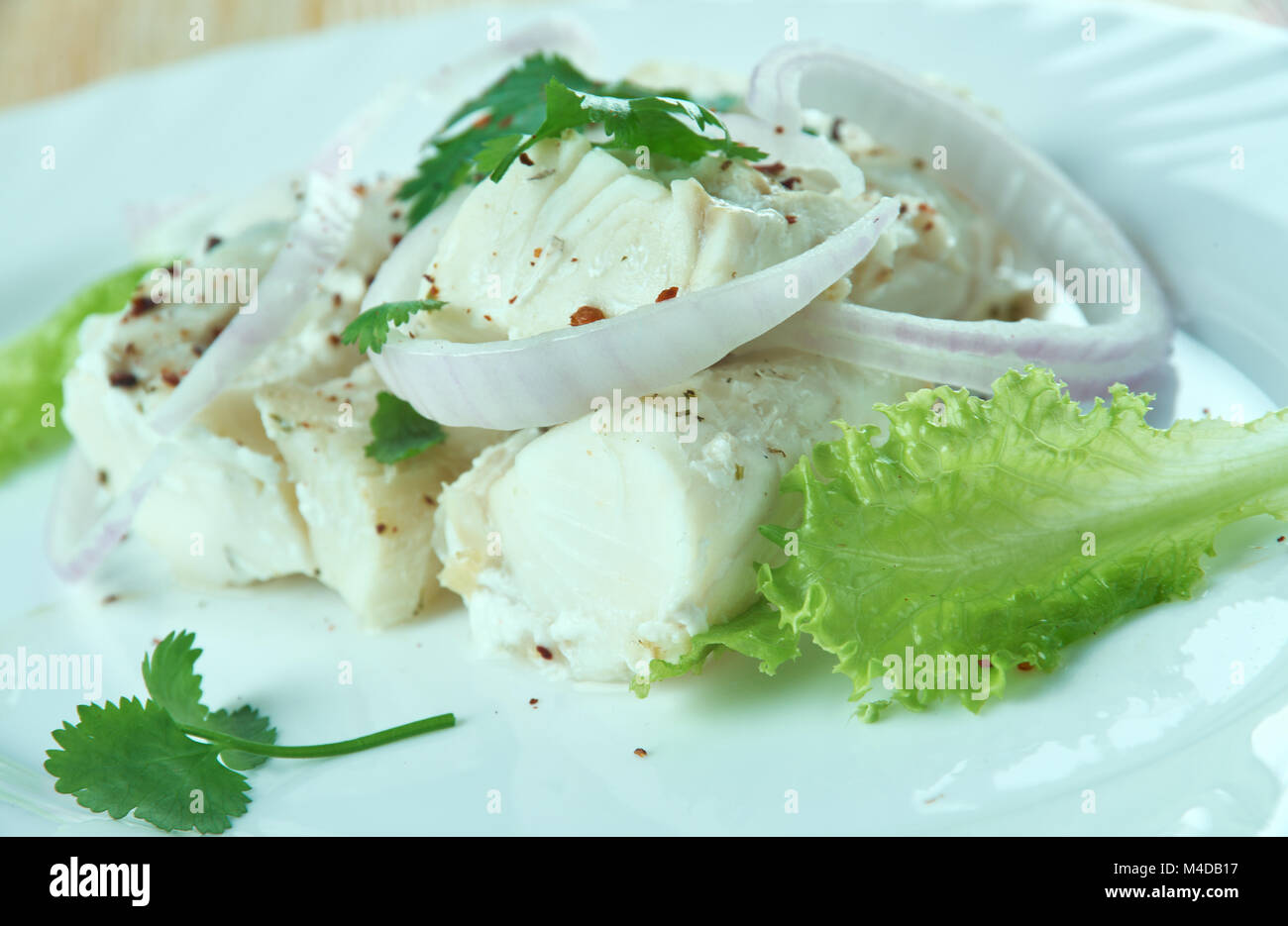 Sea bass ceviche Stock Photo Alamy