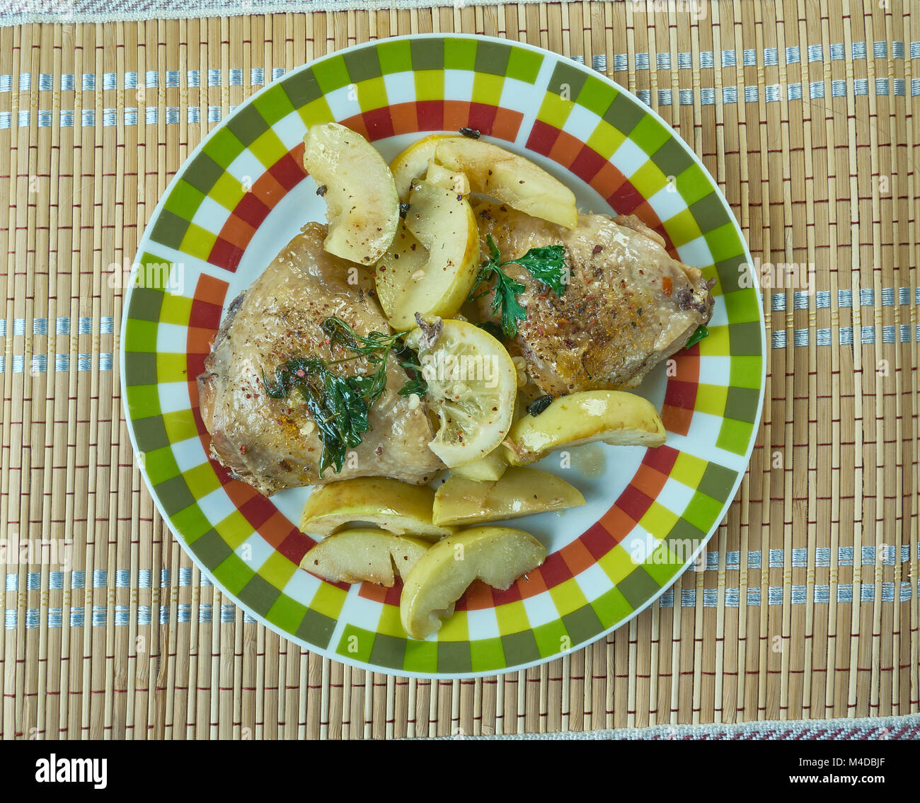 Apple Cider Braised Chicken Stock Photo Alamy