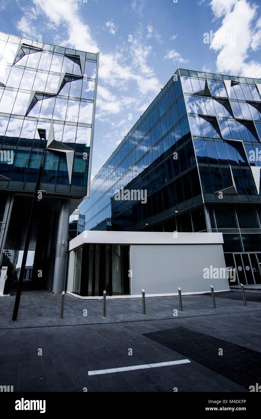 Glazed glass architectural forms urban design Stock Photo Alamy