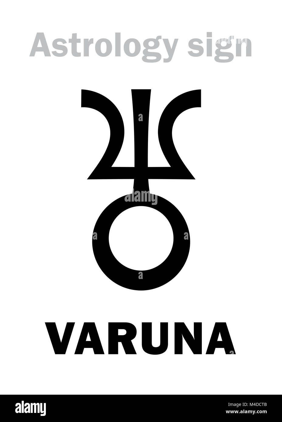 Astrology: planetoid VARUNA Stock Photo