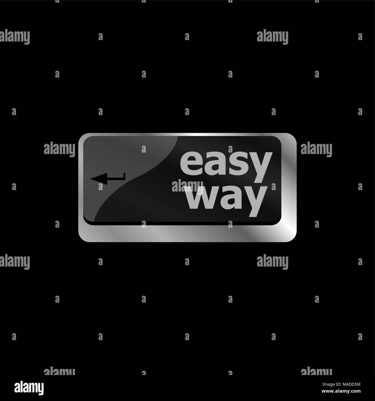 easy way button on the keyboard close-up Stock Photo