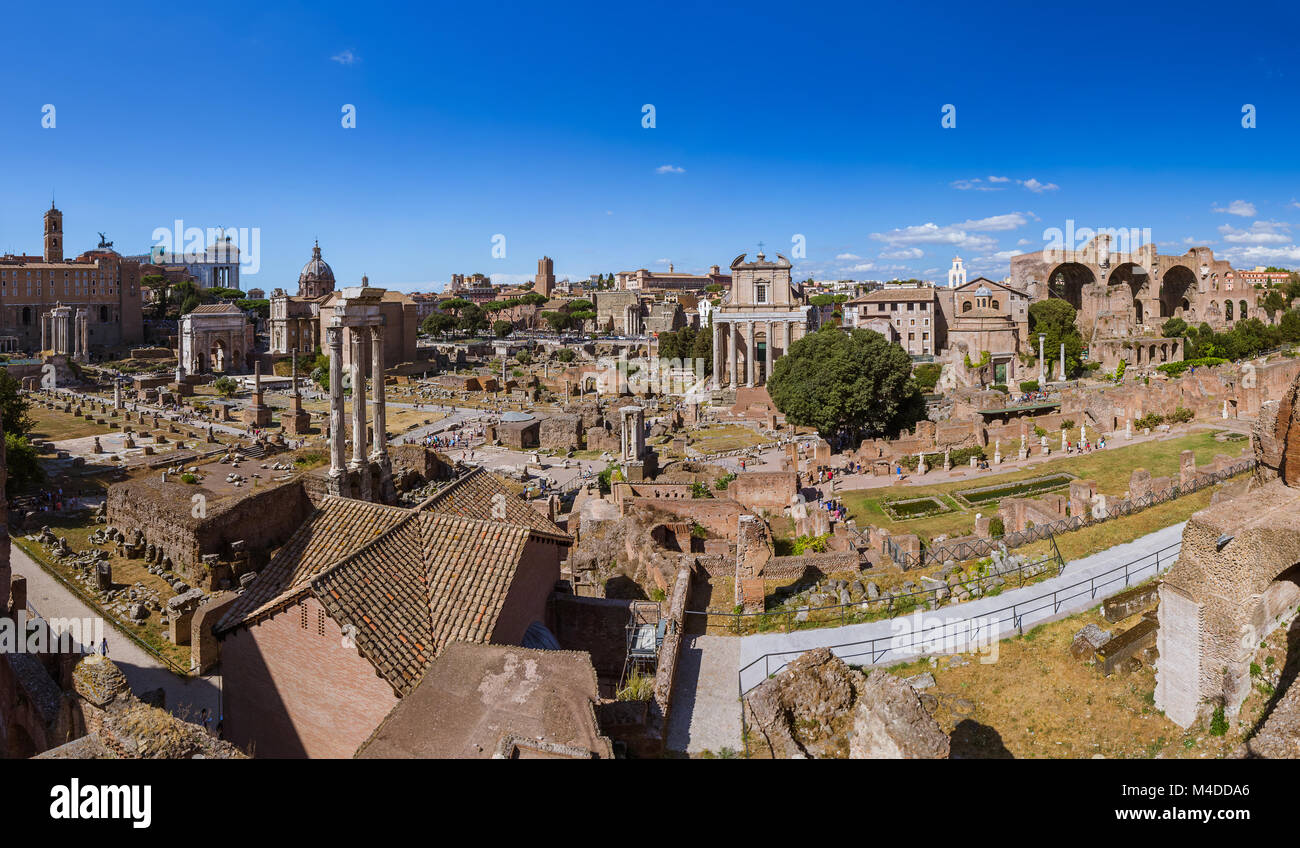 Roman forum ruins in Rome Italy Stock Photo - Alamy