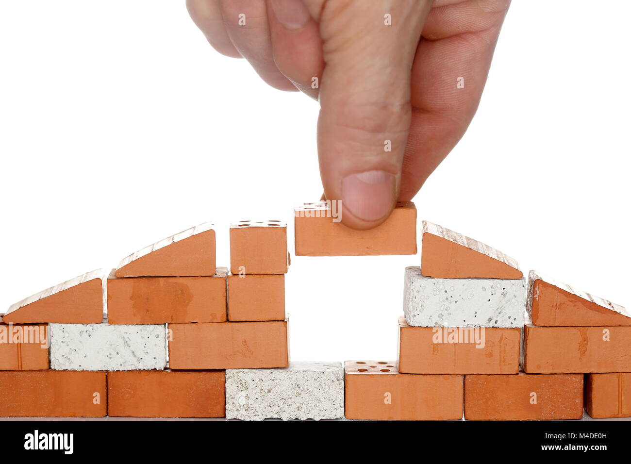 put a brick on house wall Stock Photo Alamy