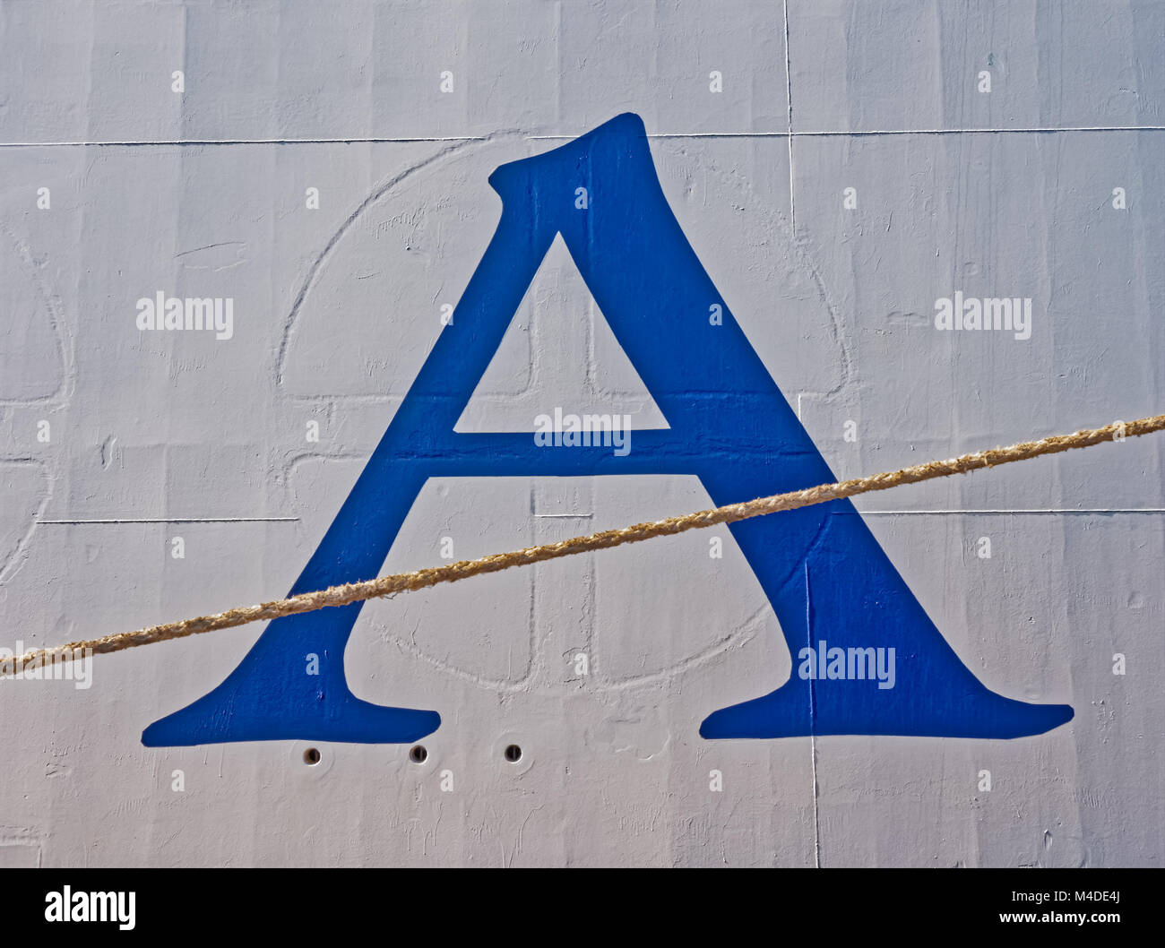 Blue Letter A Stock Photo - Alamy