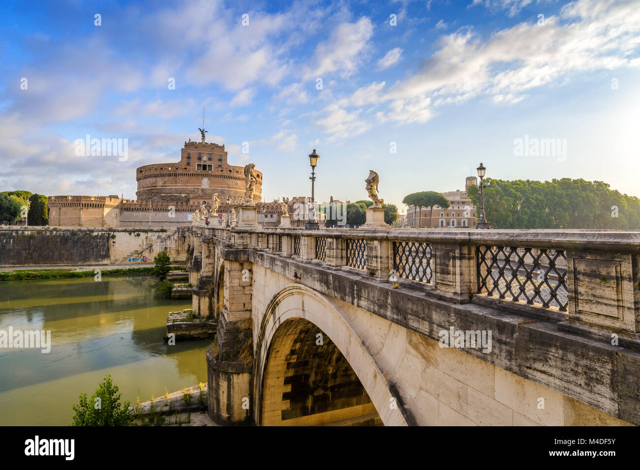 Castel Sant Angelo and Tiber river, Rome, Italy Stock Photo
