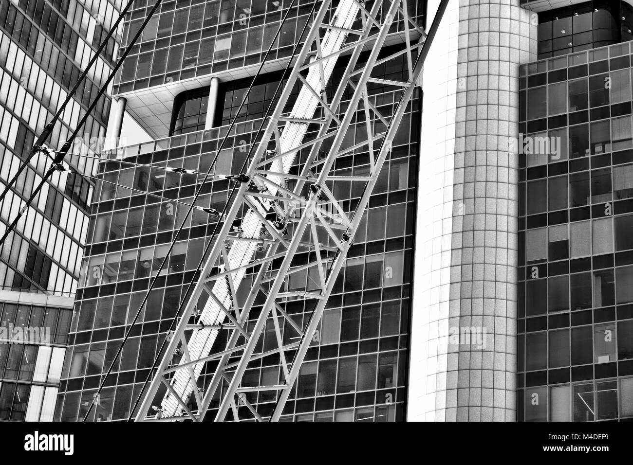 Construction crane work on Black and White Stock Photos & Images - Alamy