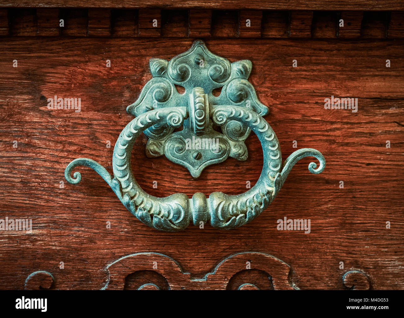 Ornate Brass Door Knocker Stock Photo Alamy