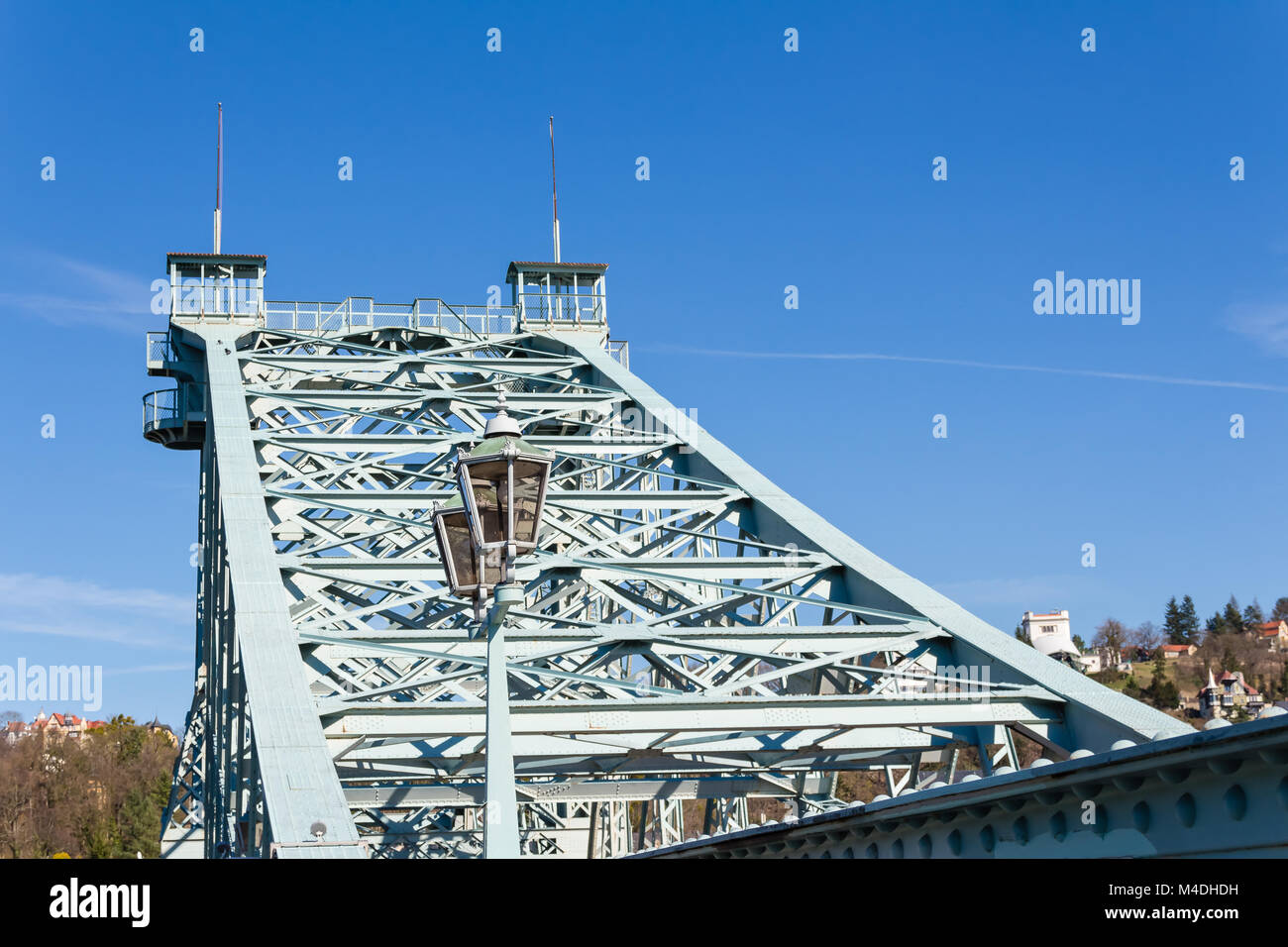 Blue Wonder Bridge Stock Photo