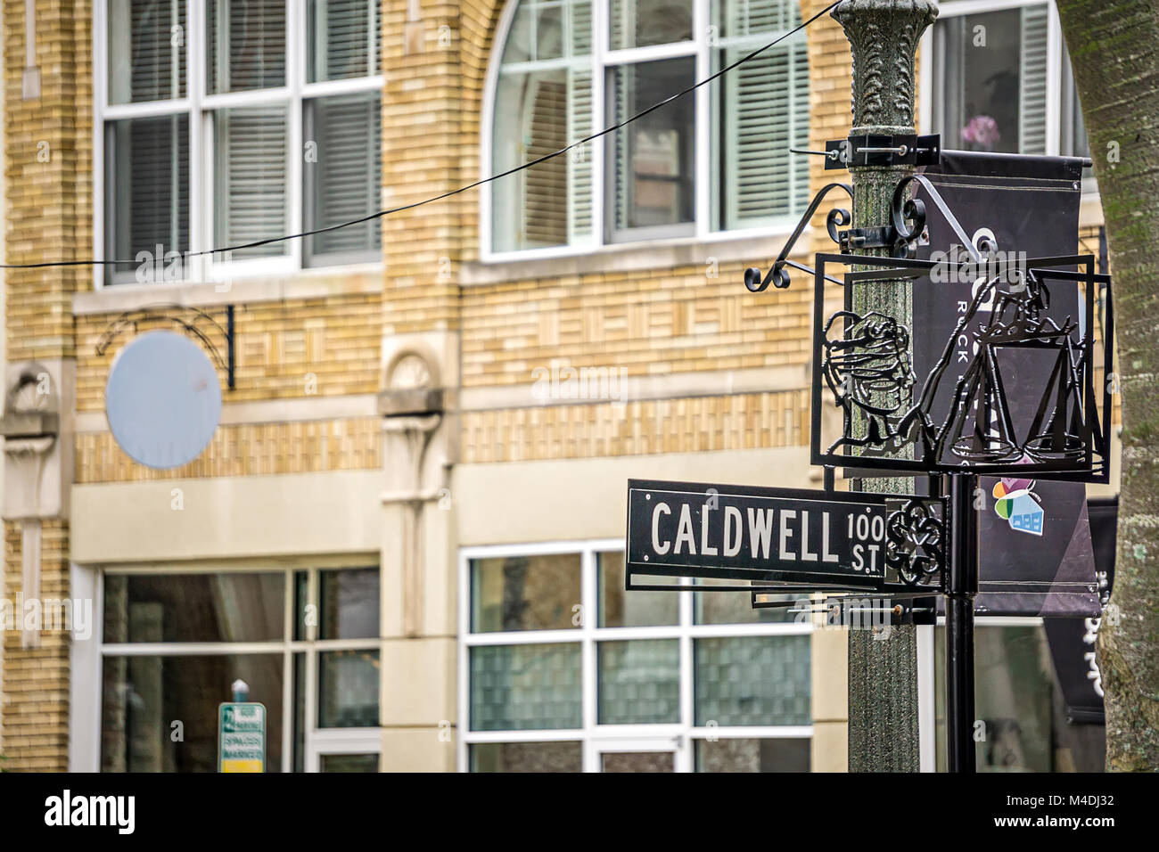 old town rock hill south carolina city streets Stock Photo - Alamy