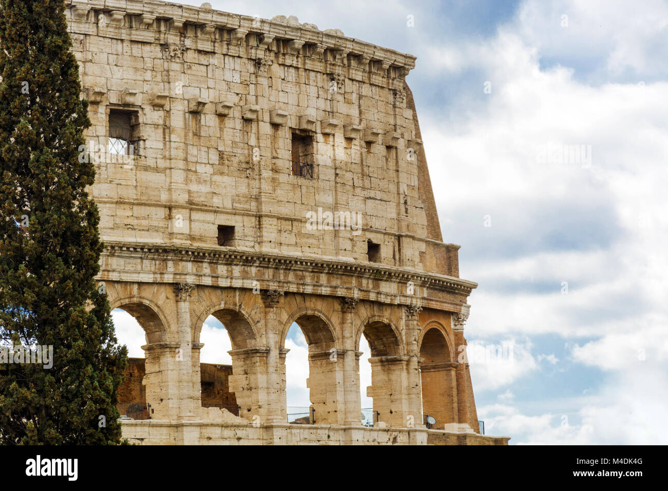 The Great Roman Colosseum Coliseum, Colosseo in Rome Stock Photo