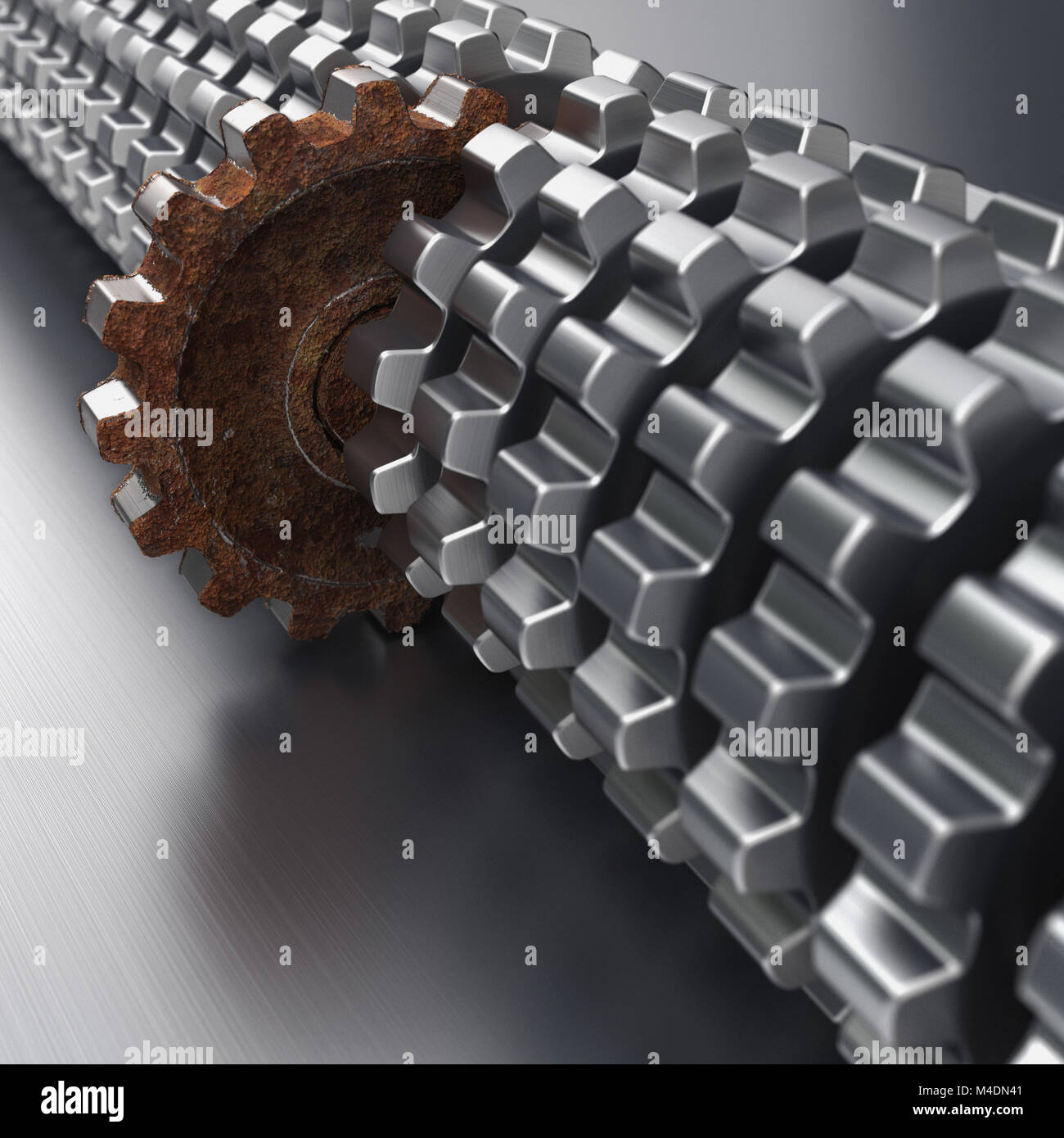 Gear Rendered Using Quads 3d rendering gears Stock Photo - Alamy