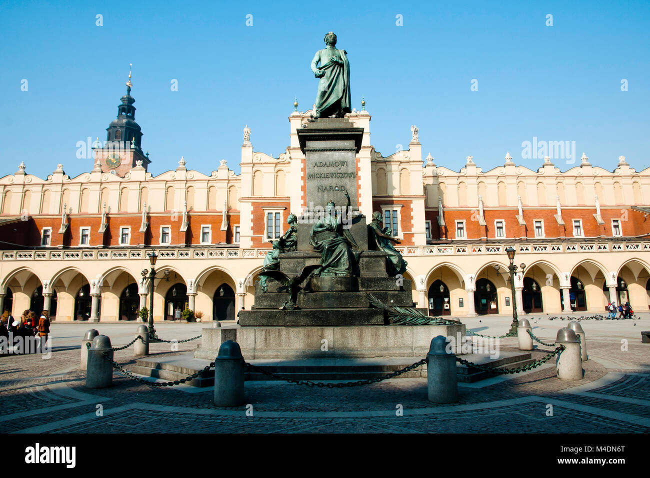 Adam Mickiewicz Monument - Krakow - Poland Stock Photo