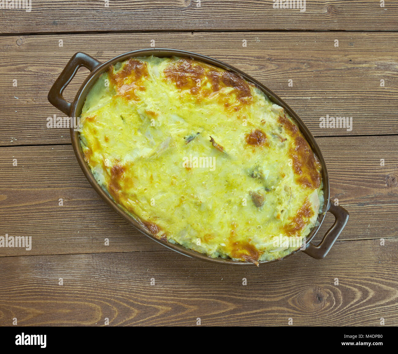 Southwest Chicken Enchilada Casserole Stock Photo Alamy