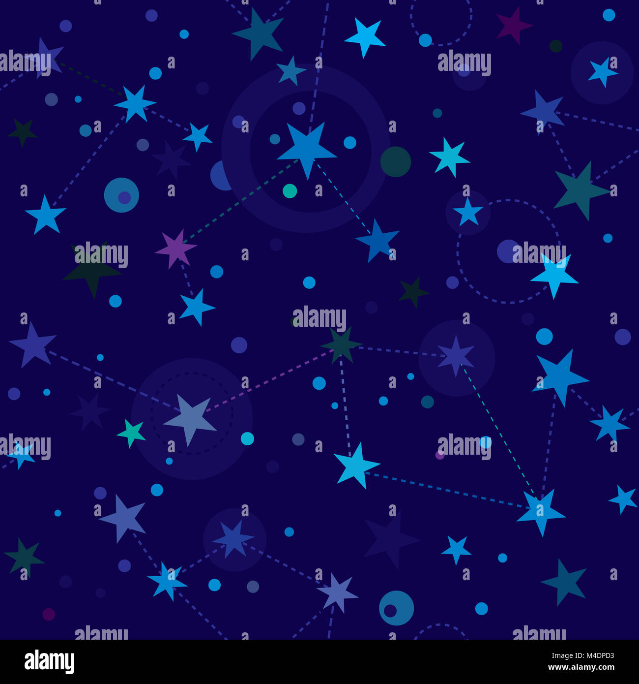Starry Night pattern swatch Stock Photo - Alamy
