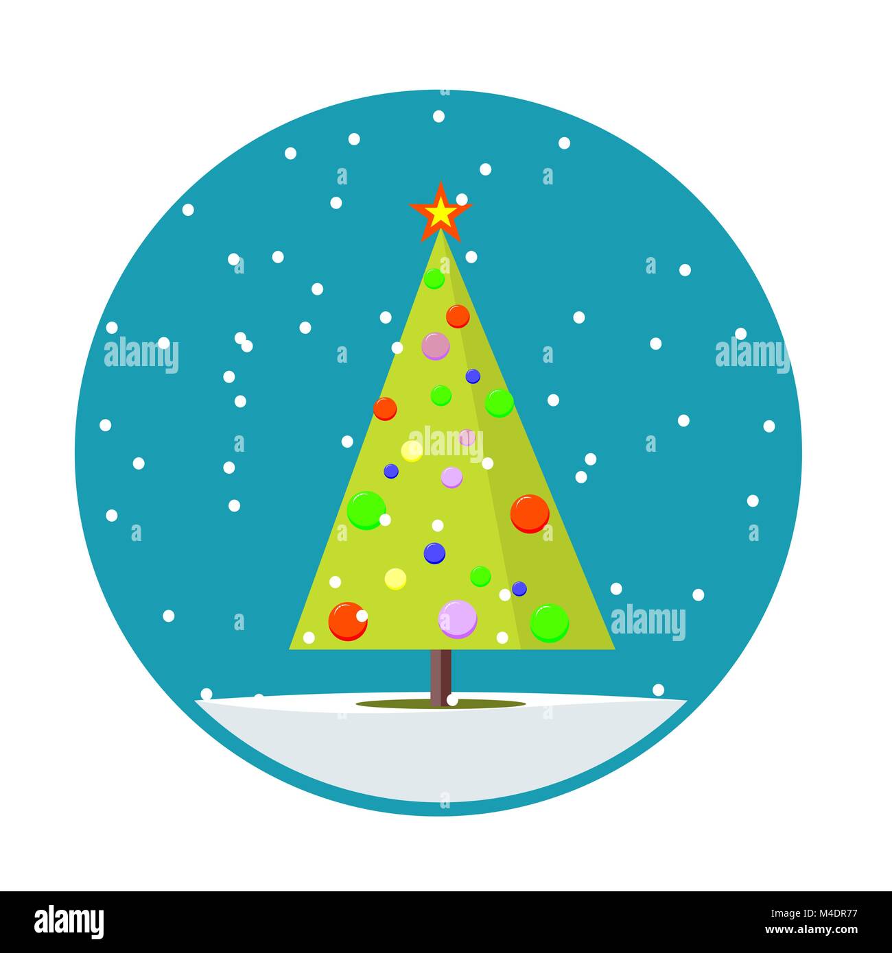 Christmas tree, vector illustration Stock Vector Image & Art Alamy