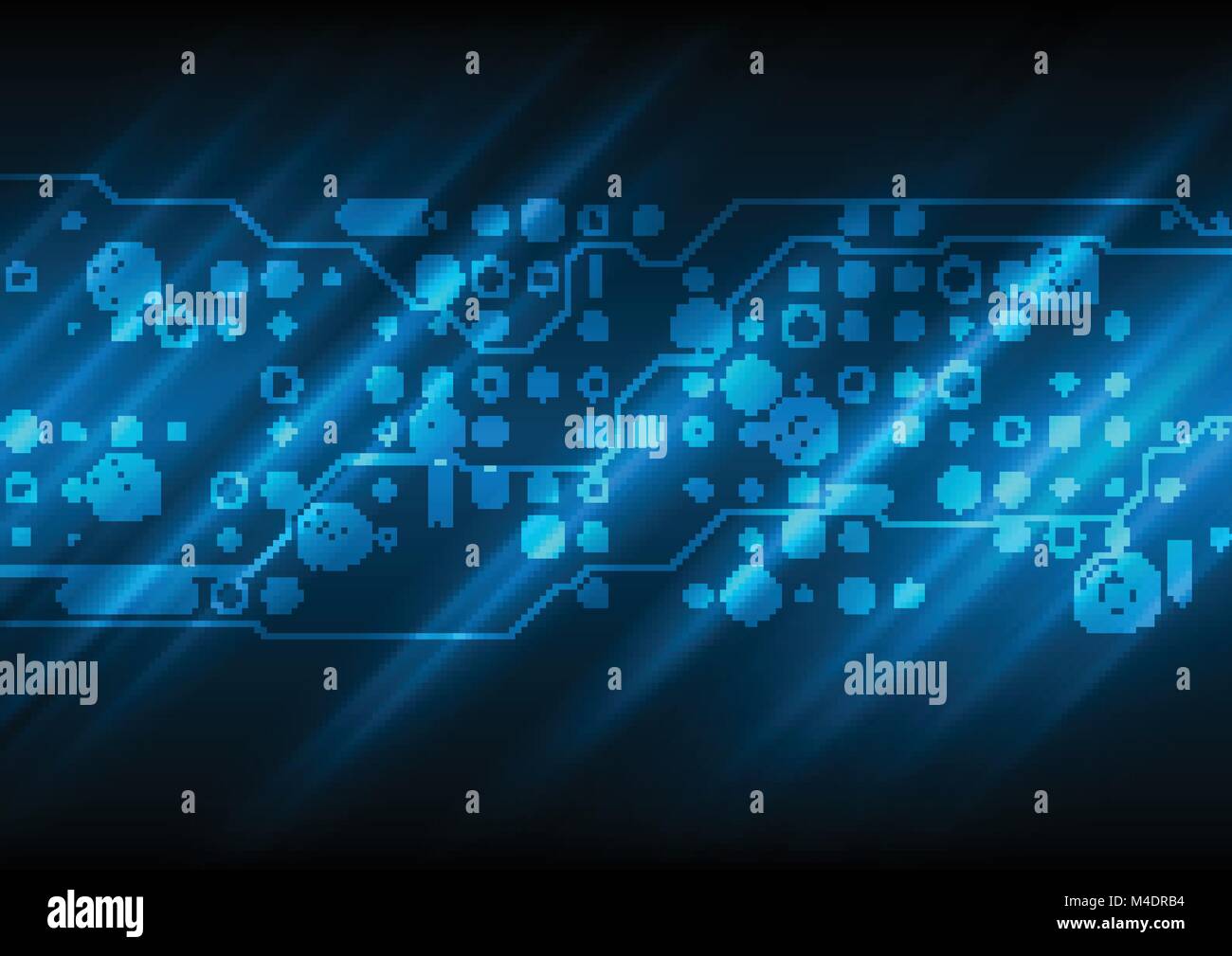 Dark blue abstract tech futuristic background. Vector design Stock ...