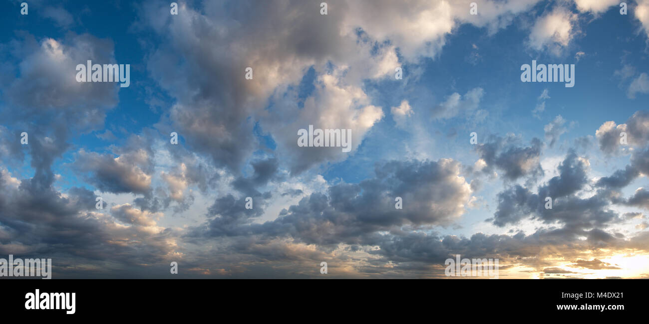 Sunset sky panorama background Stock Photo - Alamy