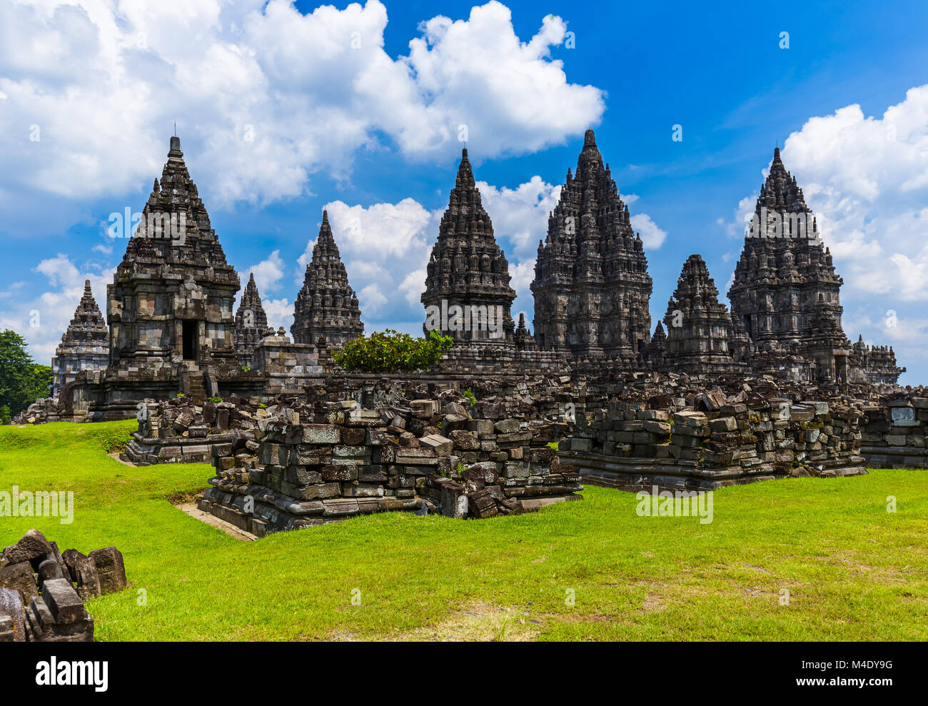 Prambanan temple near Yogyakarta on Java island - Indonesia Stock Photo ...
