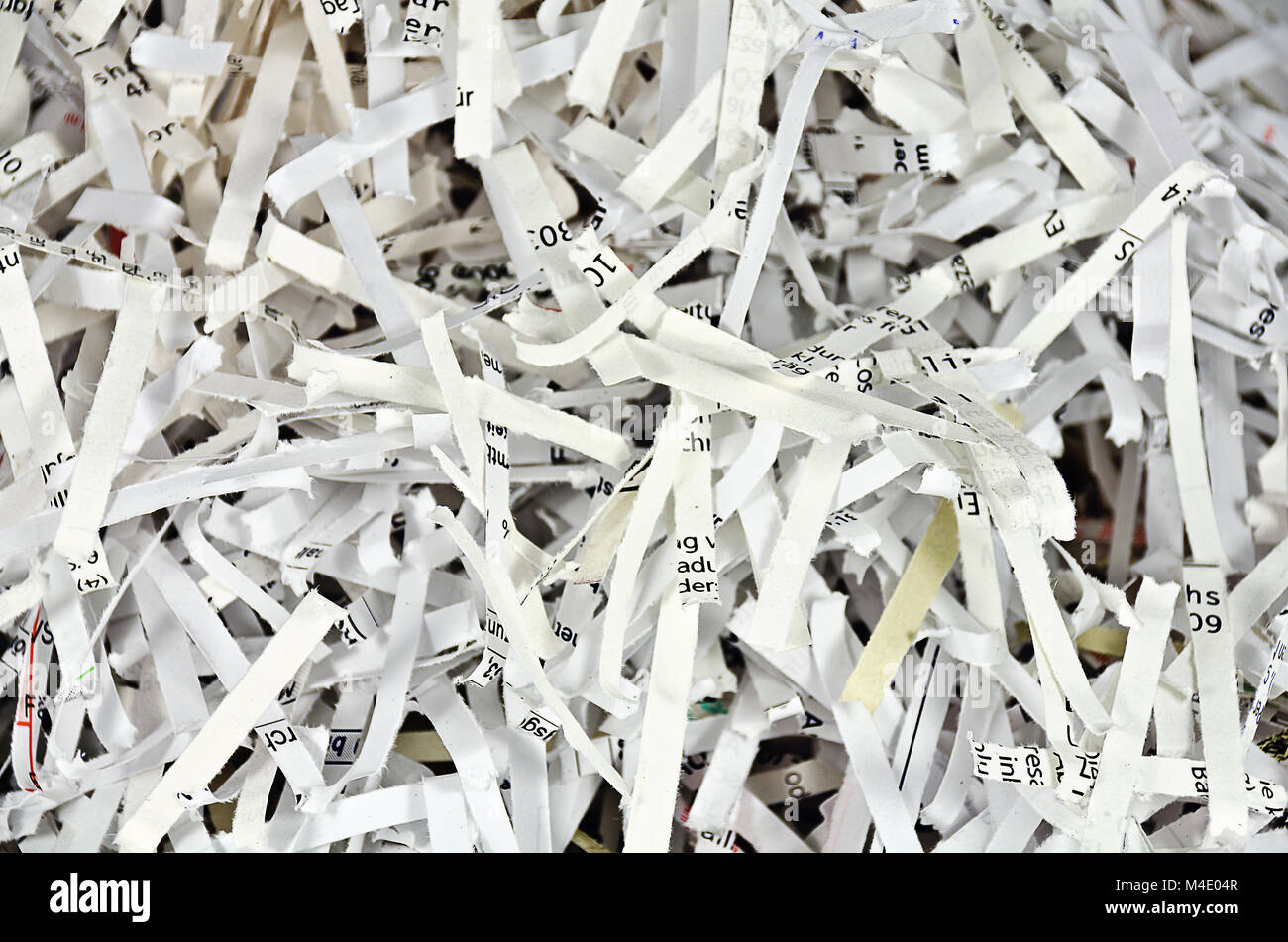 stripes of shredded papers Stock Photo