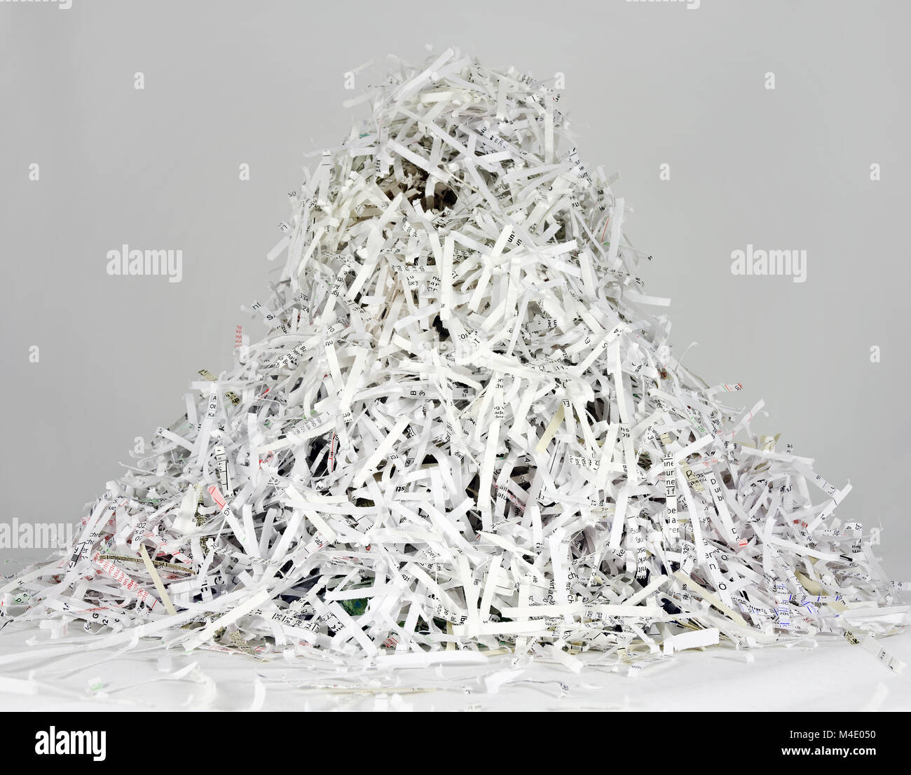 stripes of shredded papers Stock Photo