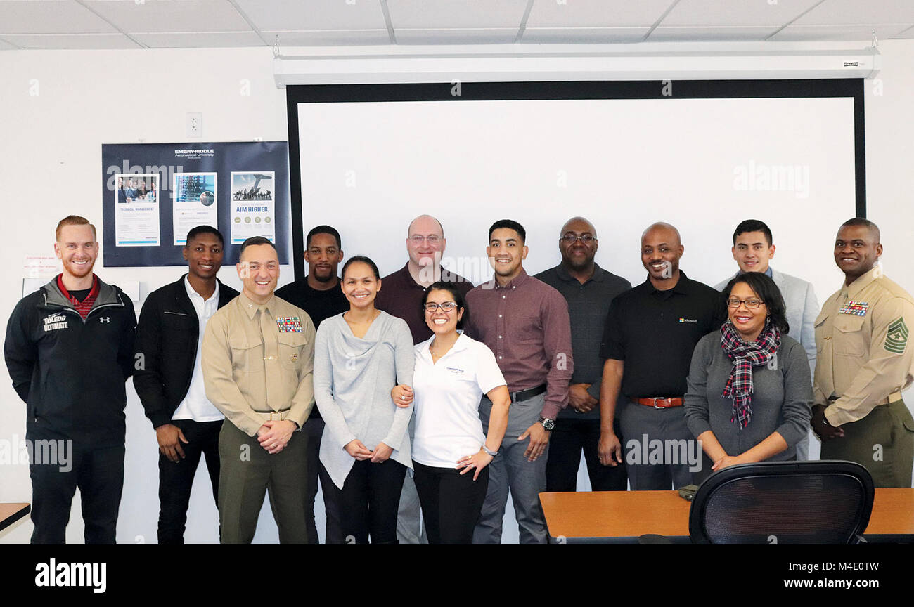 The inaugural class of the Microsoft Software and Systems Academy aboard Quantico with Academy and base leadership.  ( Stock Photo