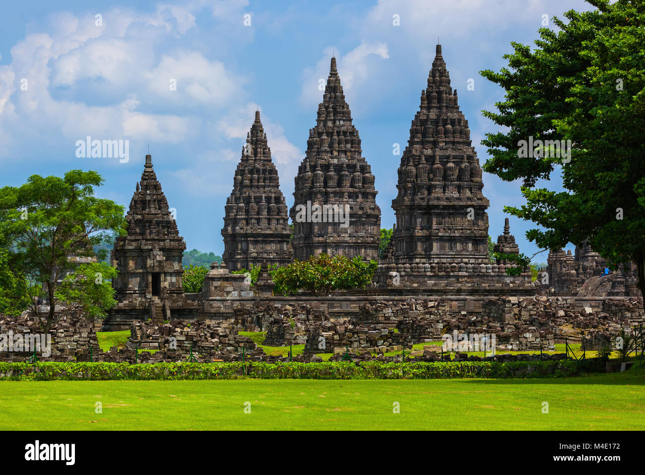 Prambanan temple near Yogyakarta on Java island - Indonesia Stock Photo ...