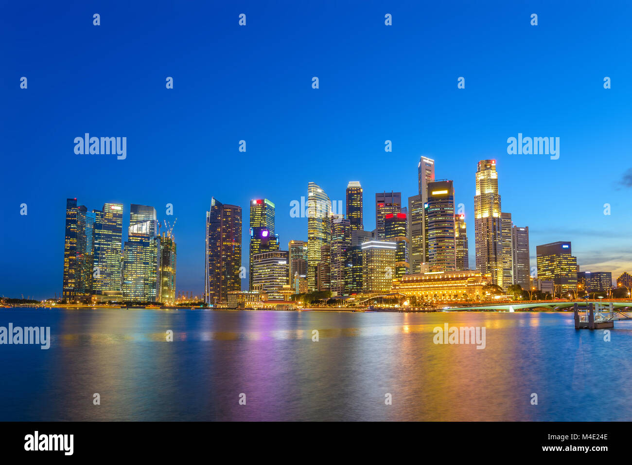 Aerial singapore city night hi-res stock photography and images - Alamy