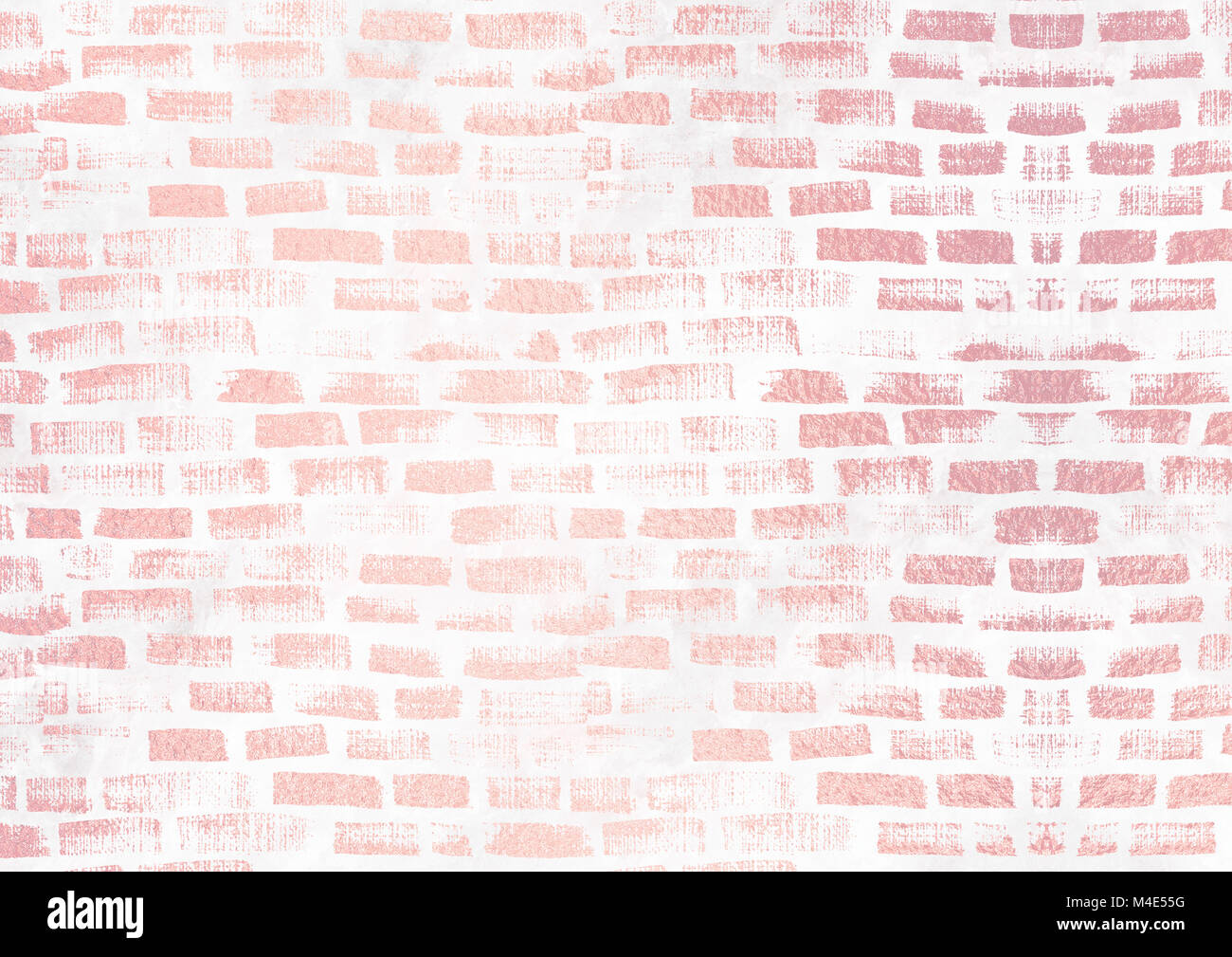 The horizontal pastel gradient pink brick wall style textured background Stock Photo