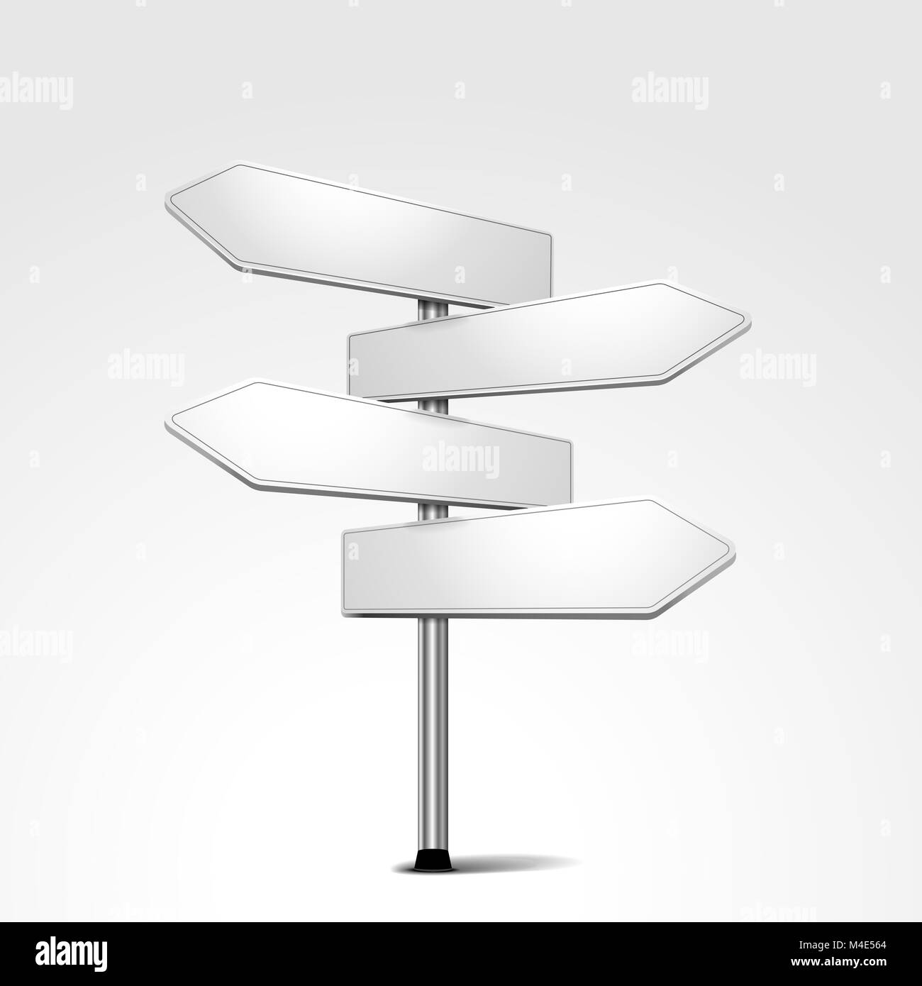 Blank Direction Sign Stock Photo - Alamy