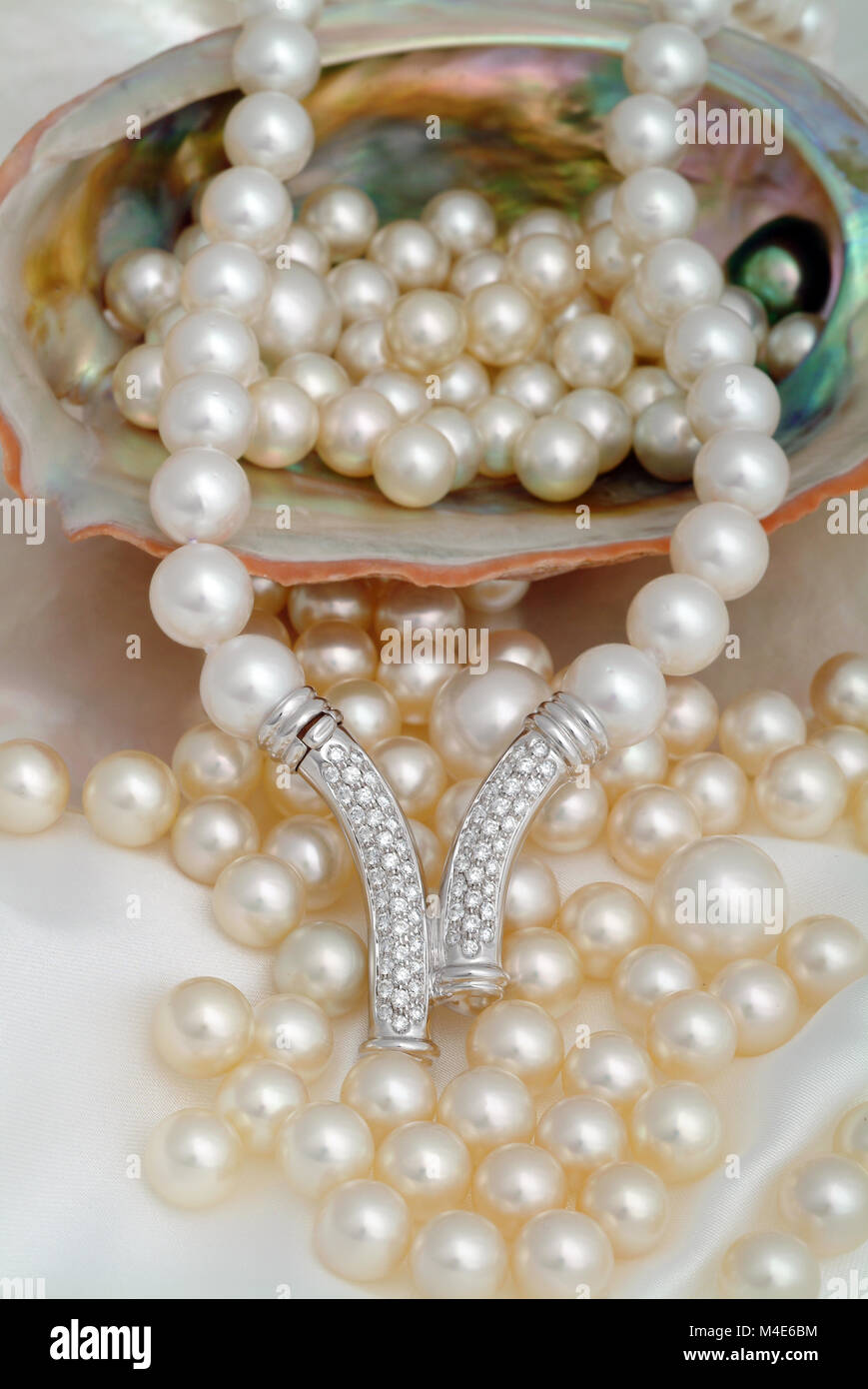 South seas pinctada pearls jewellery Stock Photo